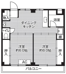 ビレッジハウス座間8号棟 (409号室)の物件間取画像